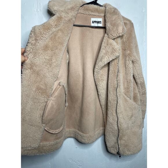 Apparis Womens Faux Fur Tan Coat Size XS - Picture 5 of 9
